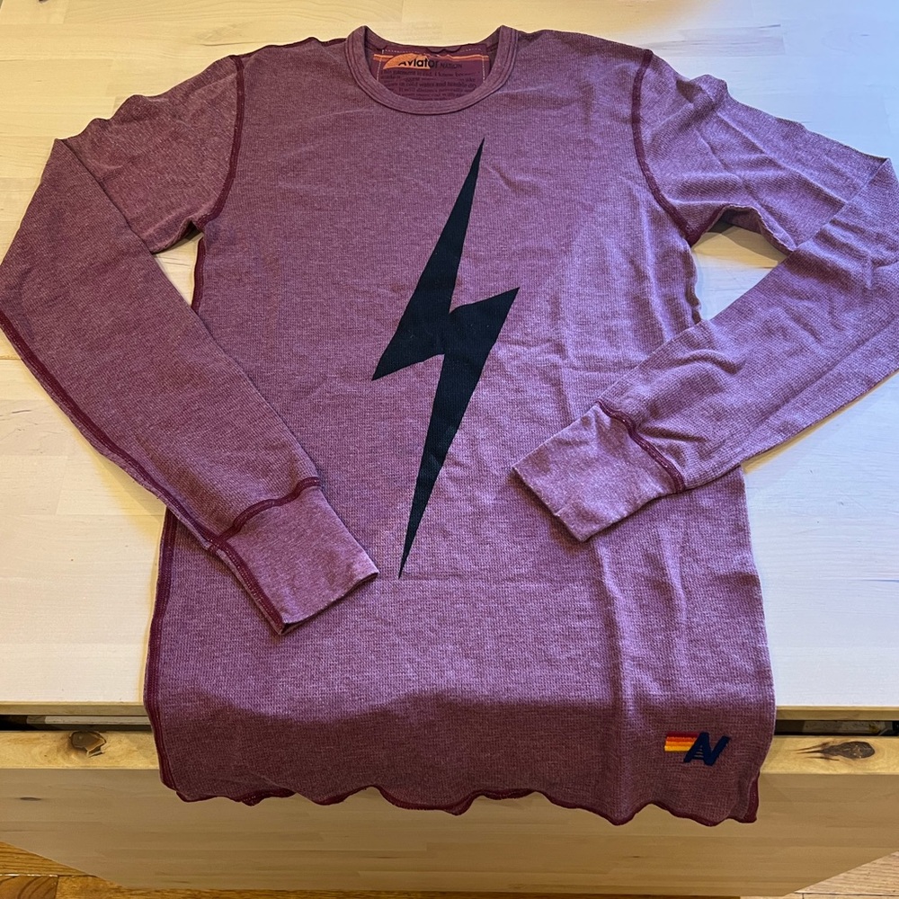 NWOT Aviator Nation Unisex Bolt Thermal - Claret - S